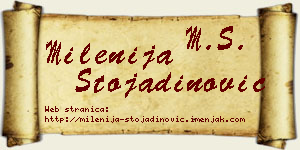 Milenija Stojadinović vizit kartica